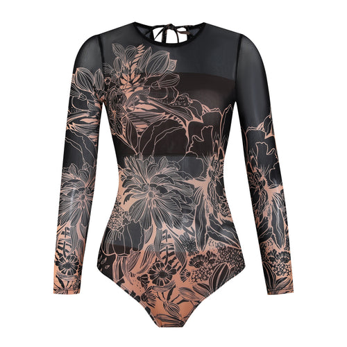 Damen Palazzo-Hose mit floralem Design und elastischem Bund Drune