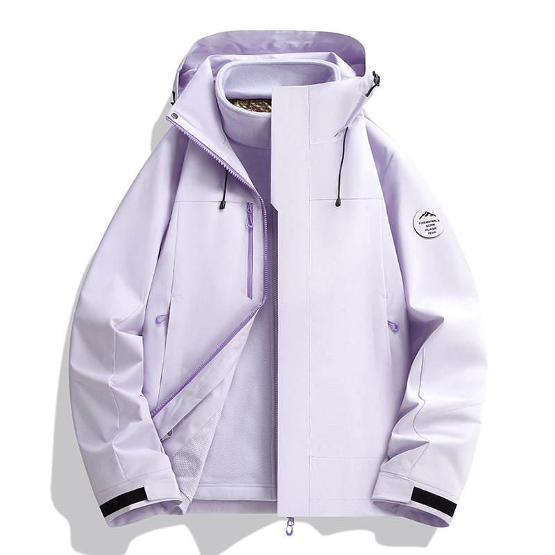 Herren Wetterfeste Softshelljacke mit Fleece‑Innenfutter, verstellbarer Kapuze & Reißverschluss‑Brusttasche Drune
