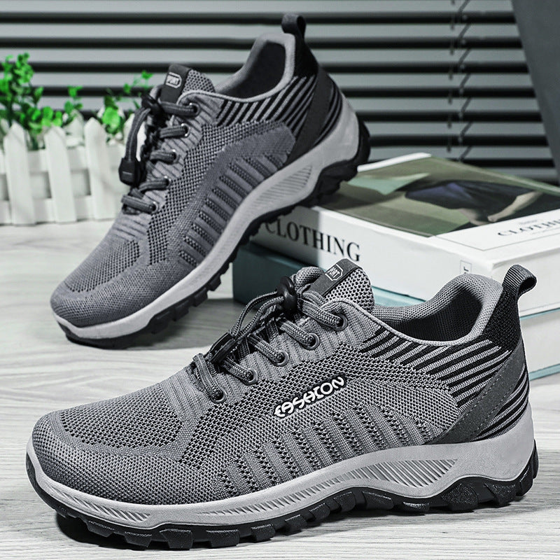 Herren nan flexible Mesh-Trailrunner mit stoßdämpfender EVA-Zwischensohle, Schnellzug-Schnürung und griffiger Outdoor-Profilsohle Drune