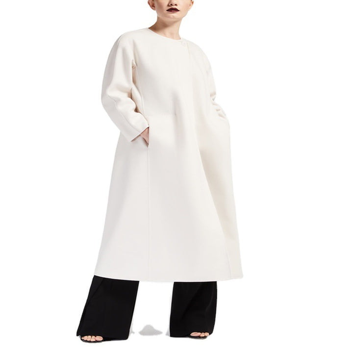 Damen Oversize-Mantel mit Rundhals und verdeckter Knopfleiste Drune