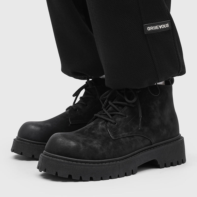 Herren Schnür-Boots im Combat‑Stil mit markanter Profilsohle Drune