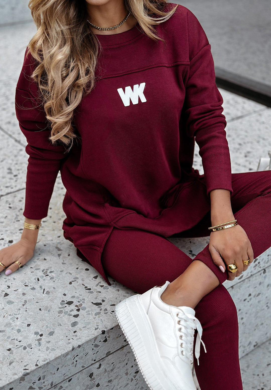 Damen Sportliches Lounge-Set mit oversized Sweatshirt und figurbetonter Leggings Drune