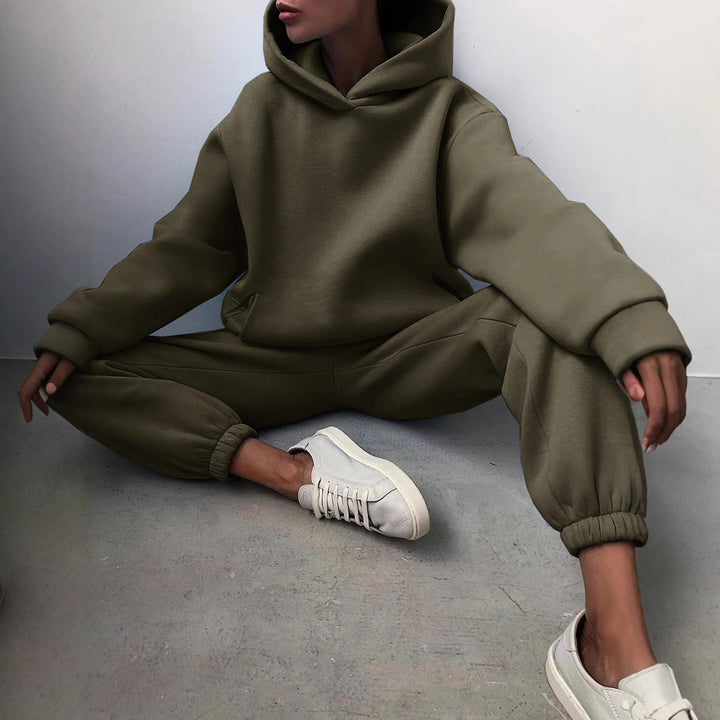 Damen Sportliches Loungewear-Set mit oversized Hoodie und bequemen Jogginghosen Drune