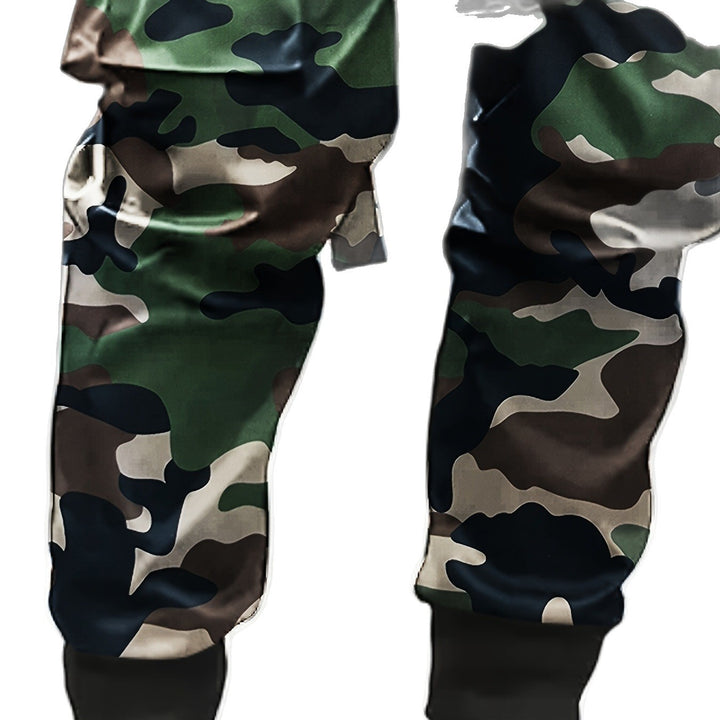 Herren Utility‑Cargo‑Jogginghose mit elastischem Bund, verstellbaren Beinriemen & Multifachtaschen Drune