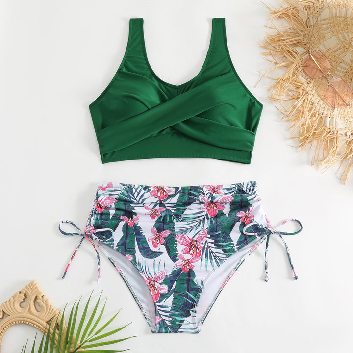 Damen Hochtailliertes Bikini-Set mit verstellbaren Trägern Drune