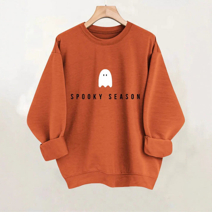 Damen Sweatshirt mit lässigem Gruselmotiv und weichem Innenfleece Drune