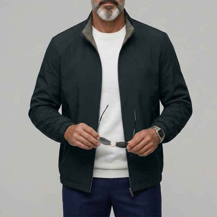 Herren Moderne Übergangsjacke mit hohem Kragen und praktischen Taschen Drune