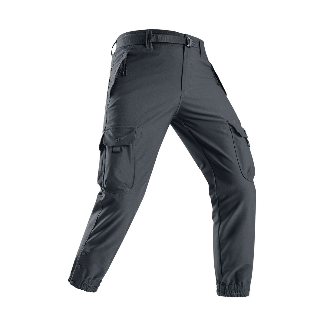 Herren Tapered Cargo-Joggerhose im Tactical-Utility-Stil mit elastischem Knöchelsaum und Multifachtaschen Drune