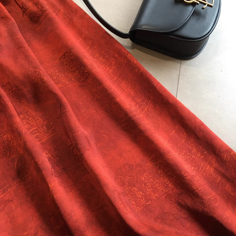 Damen Eleganter Midirock mit schwingendem Saum Drune