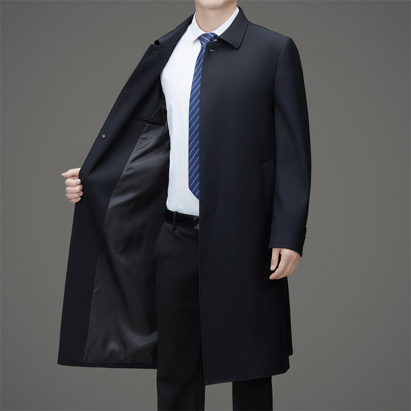 Herren eleganter Trenchcoat aus hochwertigem Material Drune