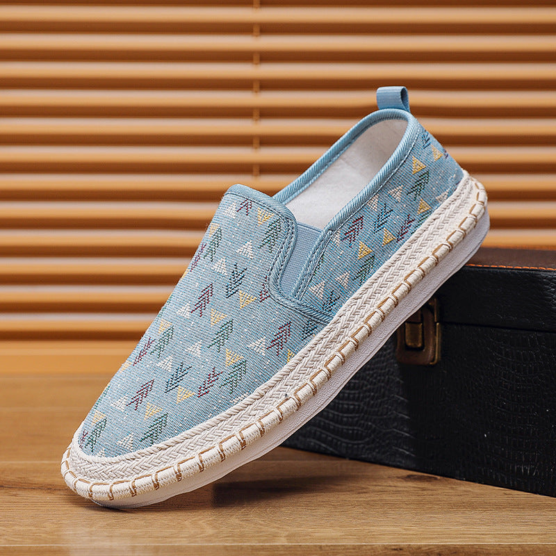 Damen Modische Slip-On Schuhe mit buntem Muster