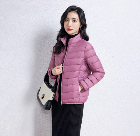 Damen Ultraleichte gesteppte Kapuzenjacke mit ultraflacher Thermowatte Drune