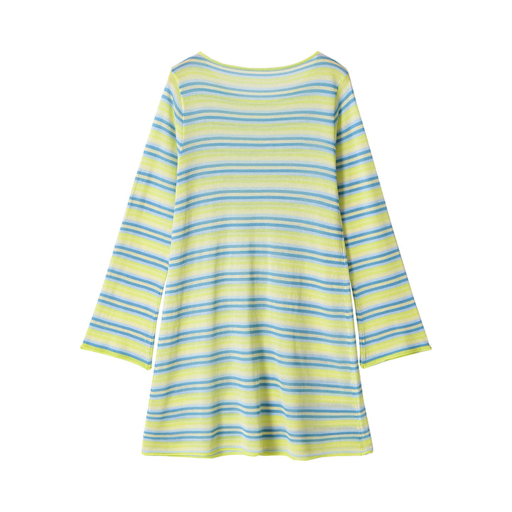 Damen Feinstrick-Longsleeve mit horizontalem Streifenmuster und weitem Ärmelansatz Drune