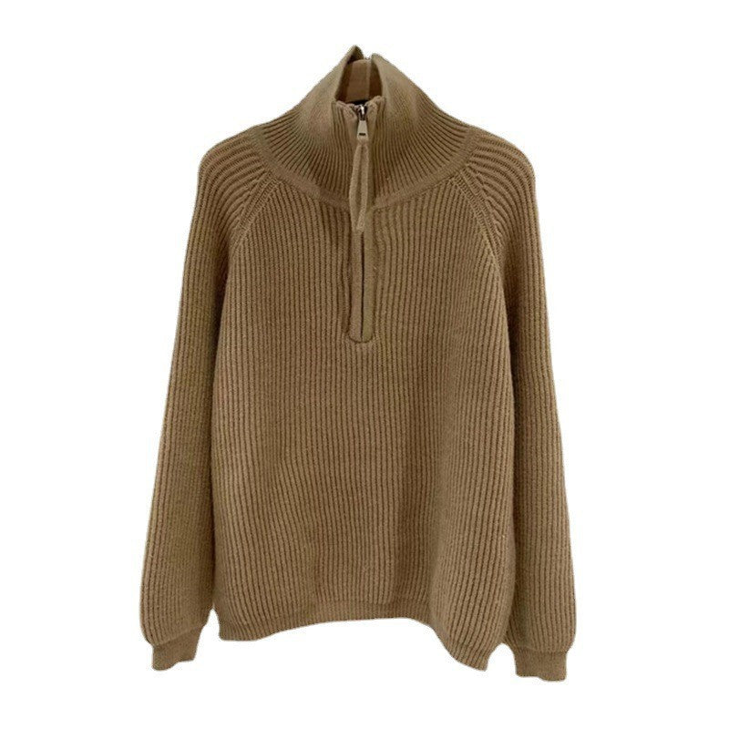 Damen kuscheliger Hoodie mit hochschließendem Reißverschluss Drune