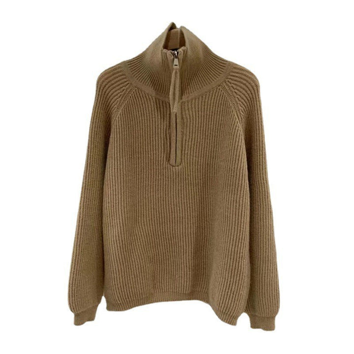 Damen kuscheliger Hoodie mit hochschließendem Reißverschluss Drune