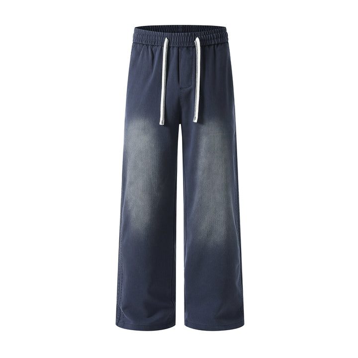 Damen weite Freizeithose mit elastischem Bund und Kordelzug Drune