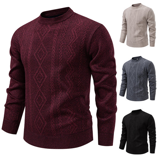 Herren Feinstrickpullover mit Rauten‑Jacquard und geripptem Saum Drune
