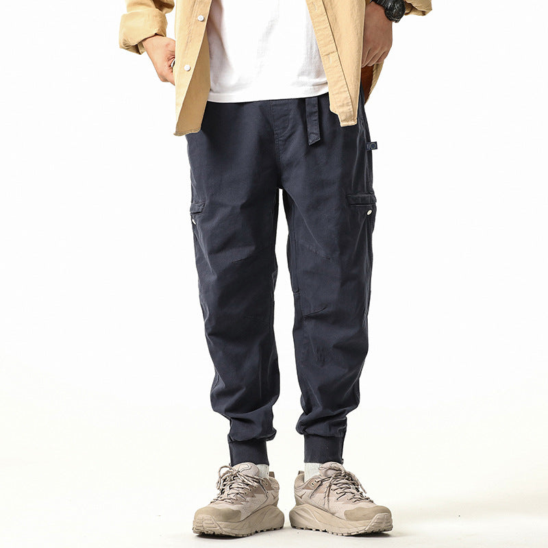 Herren Cargohose im Jogger-Stil mit elastischem Bund, Bündchen und Utility-Taschen Drune