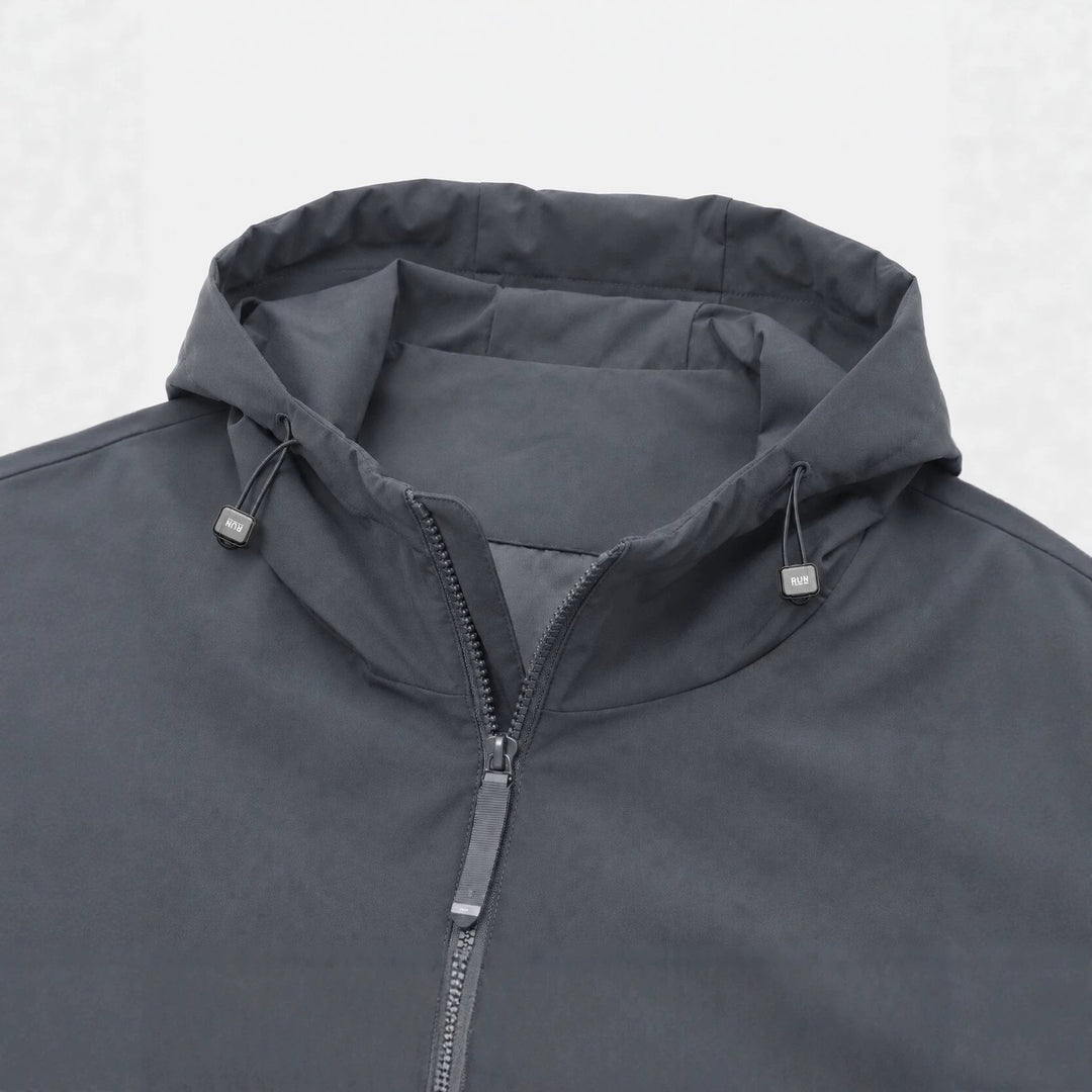 Damen Leichte Kapuzen‑Windjacke mit wasserabweisender Beschichtung, Reißverschluss und elastischem Saum Drune