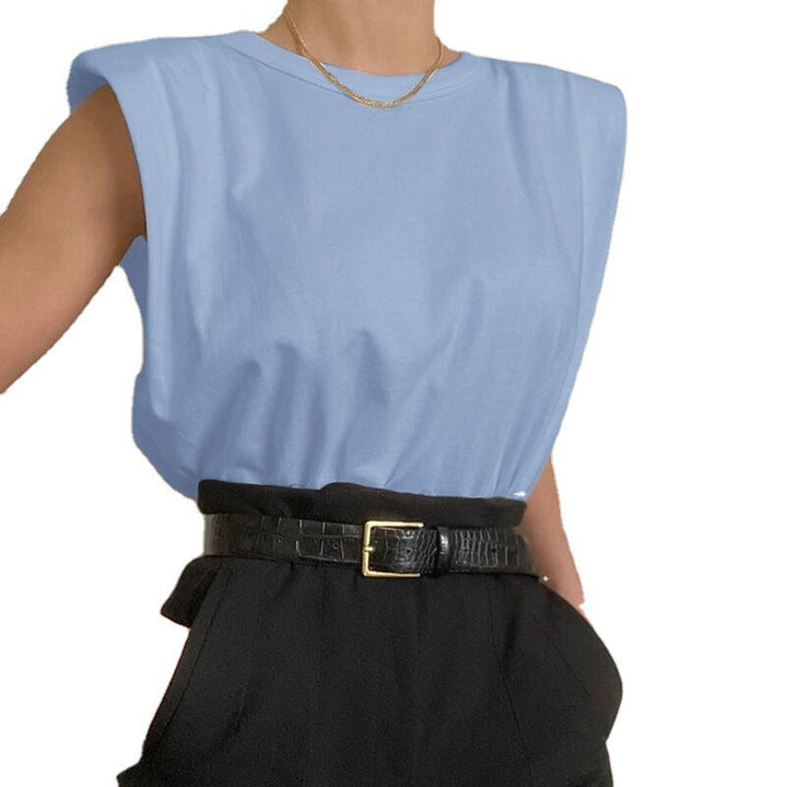 Damen Oversize T-Shirt mit Schulterpolstern Drune