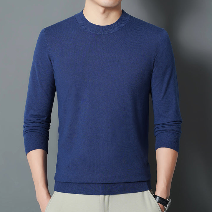 Herren Feiner Rundhalspullover aus Feinstrick mit schmaler Silhouette Drune