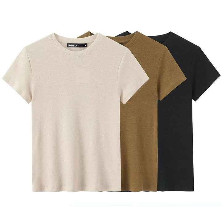 Damen Baumwoll-T-Shirt mit bequemem Schnitt und nachhaltigem Material Drune