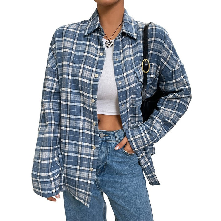 Damen Karierte Overshirt Drune