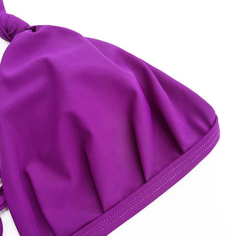 Damen Triangel-Bikini mit hohem Beinausschnitt und eleganten Knoten Drune