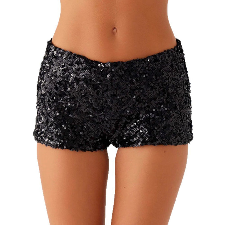 Damen Glitzernde Shorts mit angesagtem Schnitt und elastischem Bund Drune