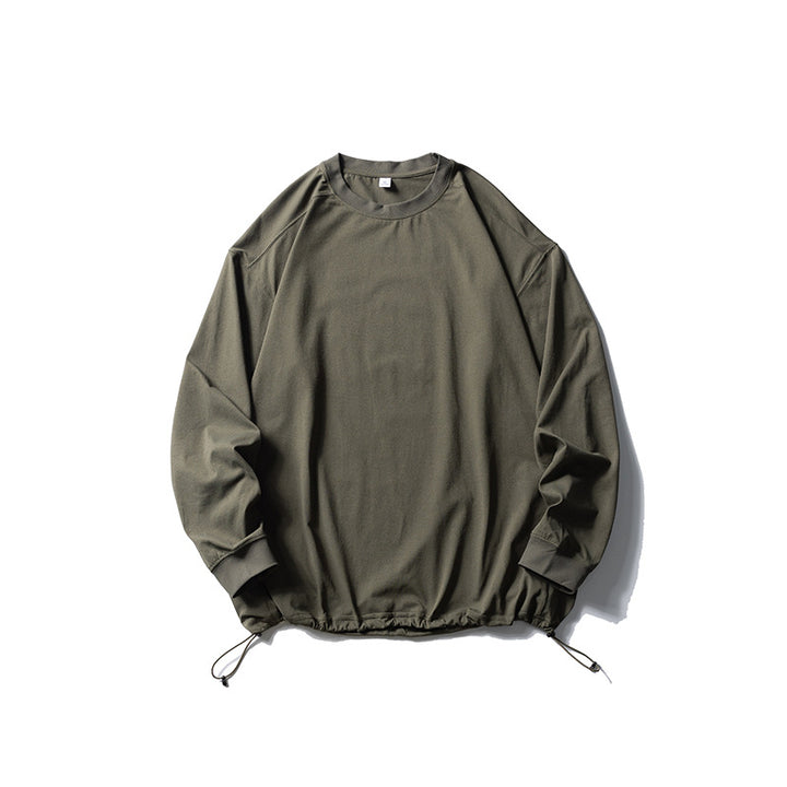 Unisex Oversize-Sweatshirt mit verstellbarem Kordelzugsaum, Raglanärmeln und Rippbündchen Drune