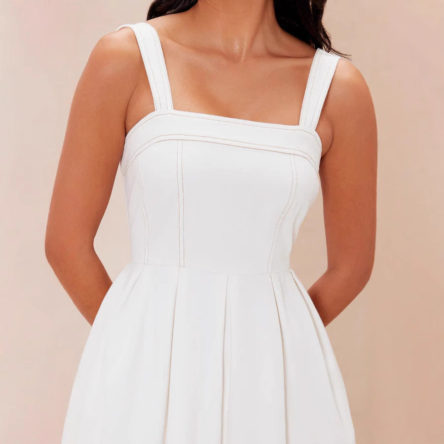 Damen Maxikleid mit schmalen Trägern und elegantem Schnitt Drune