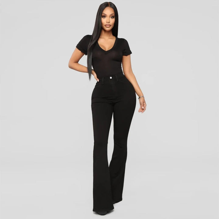 Drune | Damen Hohe Taille Demon Jeans mit Geradem Bein
