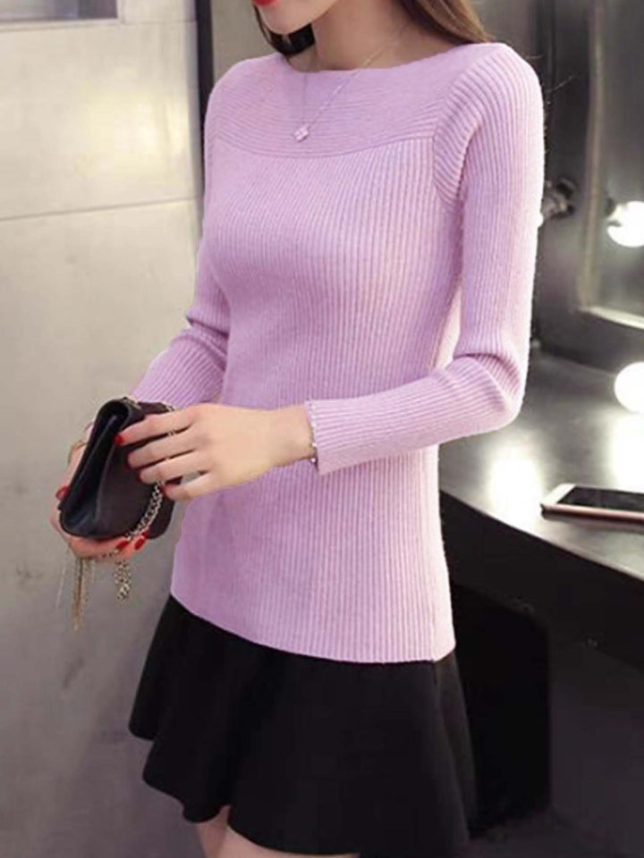 Damen Langärmliges, elegantes Strickoberteil Drune