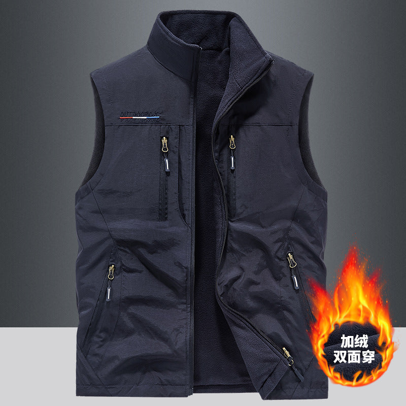 Herren Multifunktionale Outdoor-Utility‑Weste mit Mesh‑Innenfutter und zahlreichen Taschen Drune