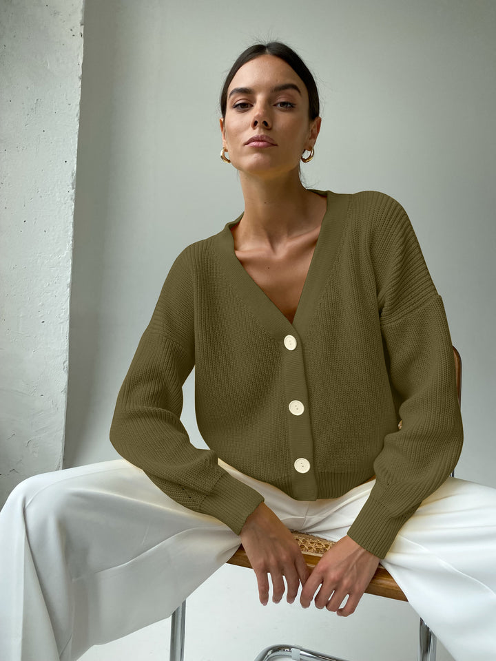 Damen lässiger Strickcardigan Drune