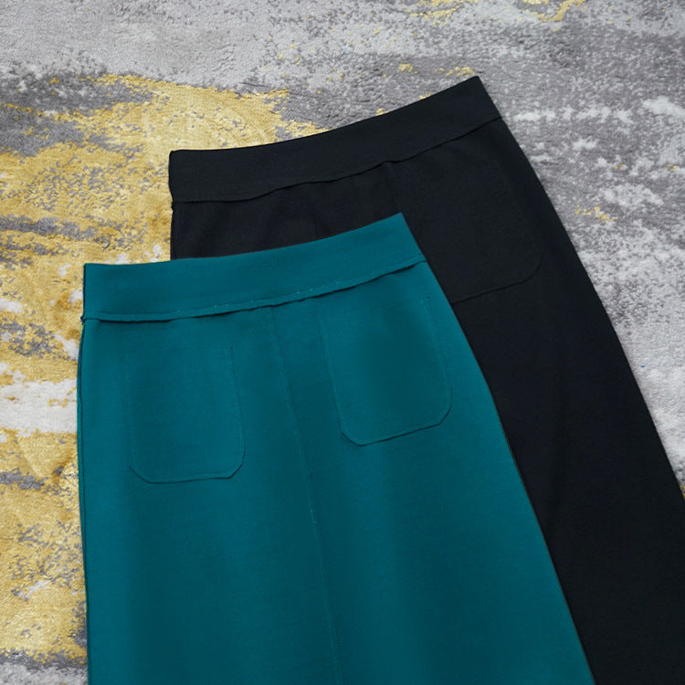 Damen Eleganter Maxirock mit vorderer Schlitzdetail Drune