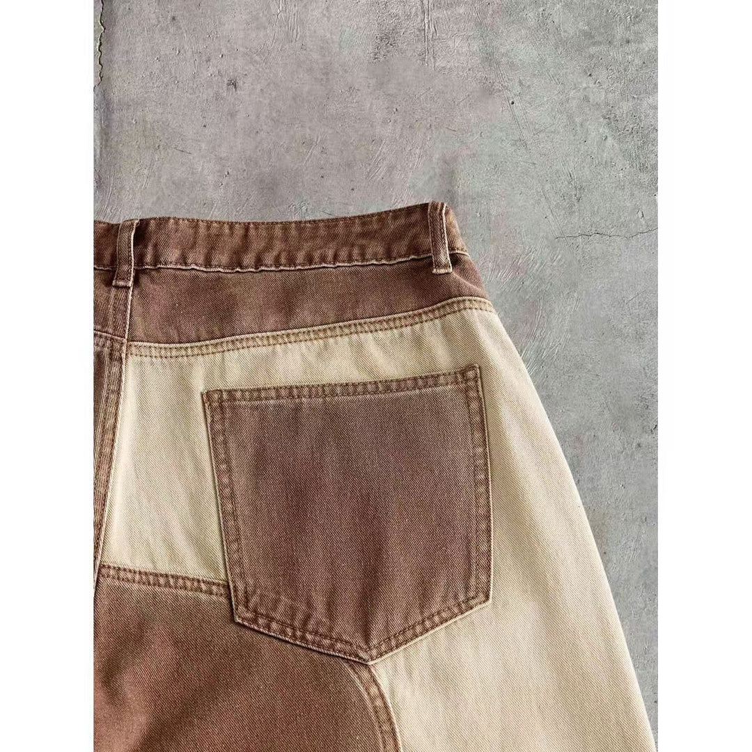 Herren Weit geschnittene Designer-Jeans Drune