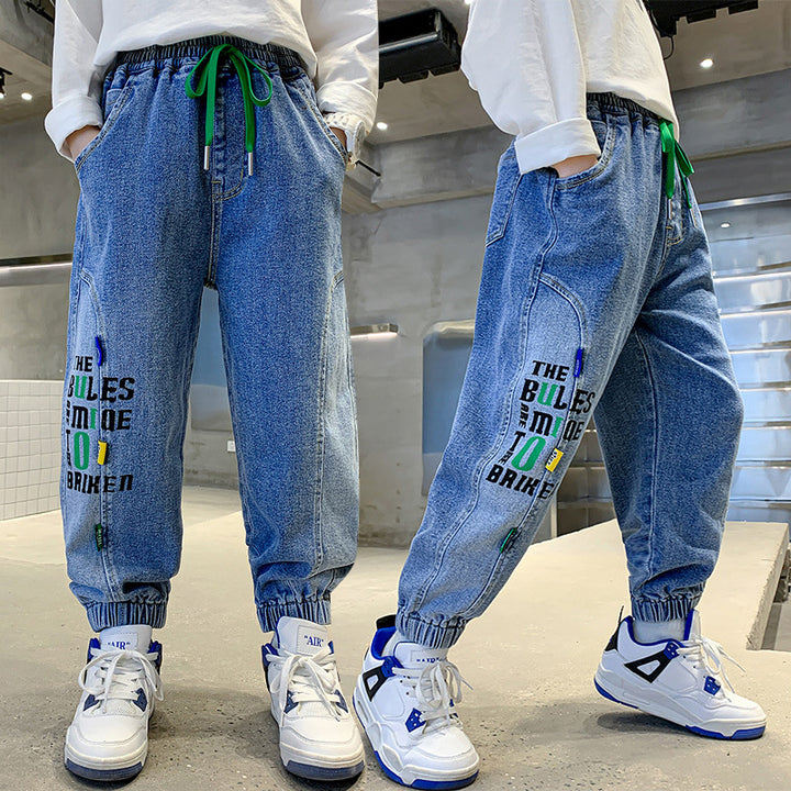 Unisex lässige Baggy-Hose mit einzigartigem Schriftzug Drune