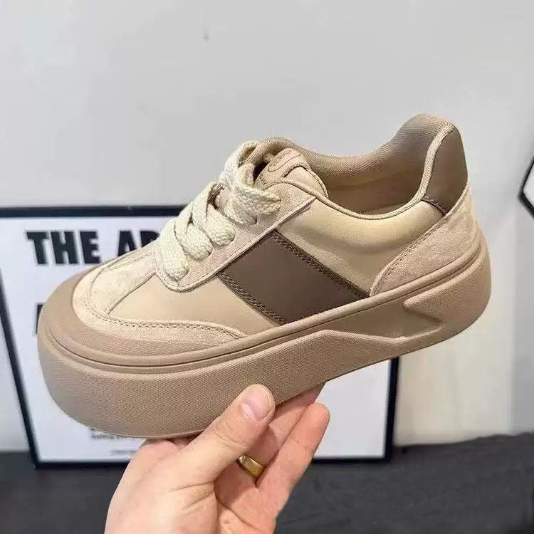 Damen Plateau Sneakers mit lässigem Retro-Design und weichem Obermaterial Drune