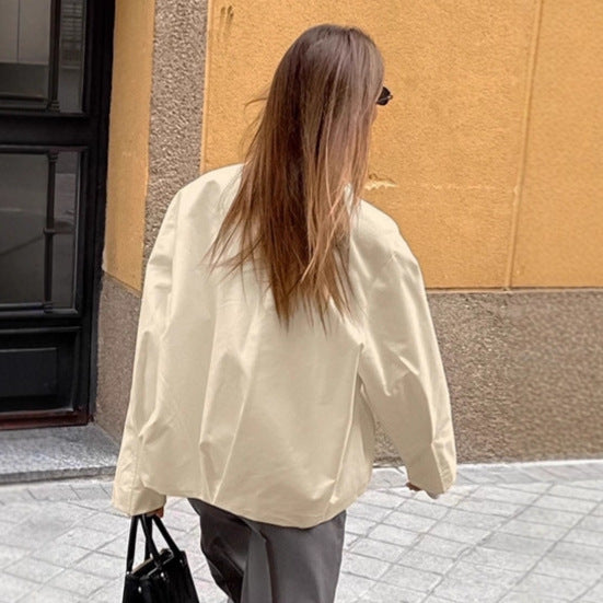 Damen Oversized Utility-Jacke mit modernem Zip-Design Drune