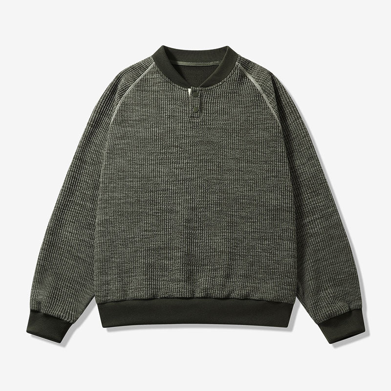 Herren Bequemer Sweater mit Stehkragen Drune