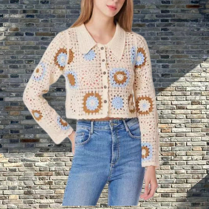 Damen Strickjacke im einzigartigen Granny-Quadrat-Muster Drune