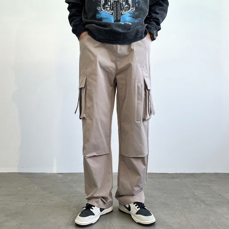 Herren Utility-Cargohose mit großvolumigen Klappentaschen, geradem Bein und robustem Twill Drune