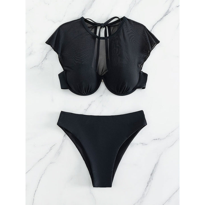 Damen Bikini-Set mit elegantem Crop-Top und hoch geschnittenem Slip Drune