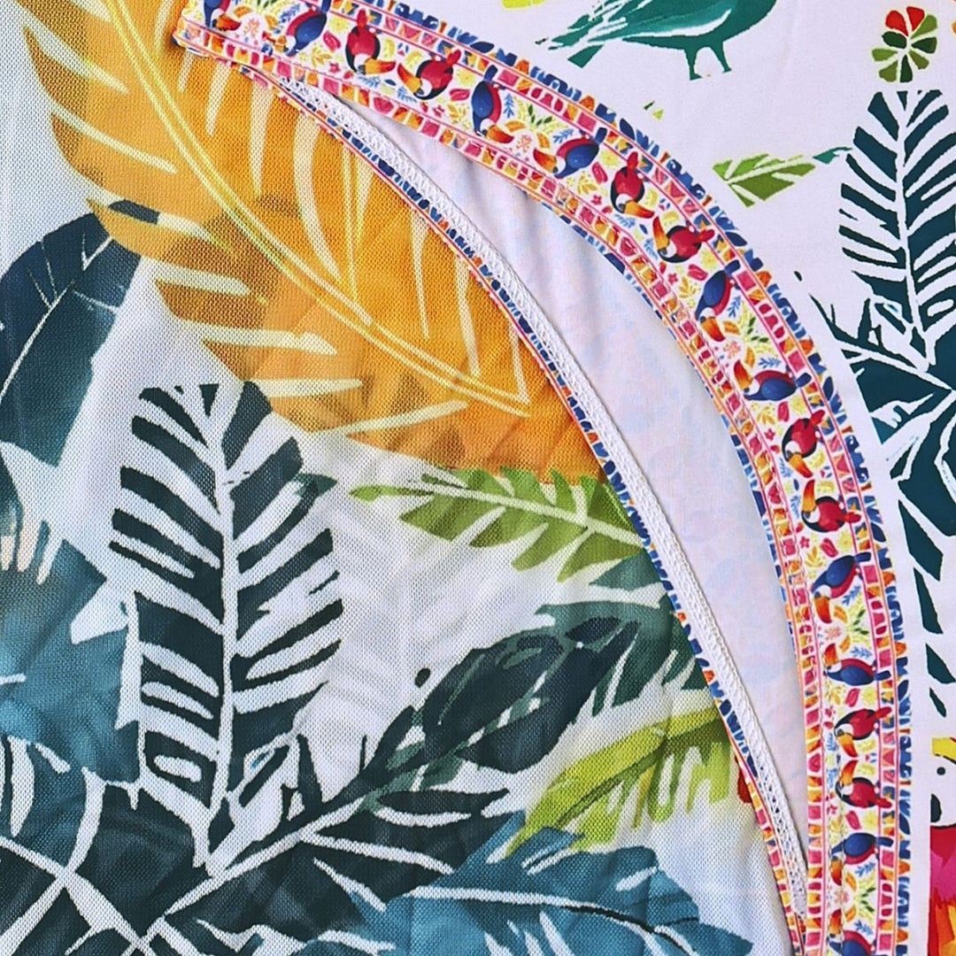Damen Schwimmkleid mit floralem Design und Überwurf Drune