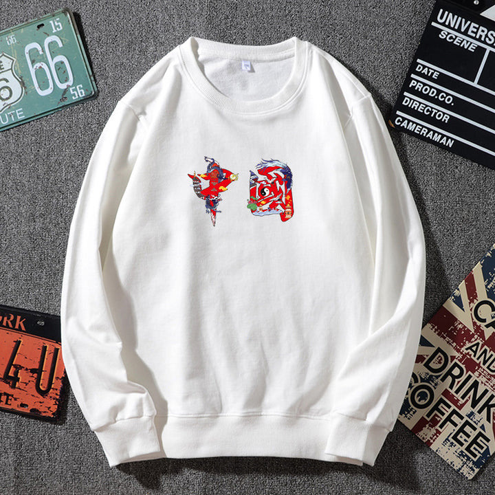 Unisex Oversize Sweatshirt mit Rundhalsausschnitt und dezenter Grafikapplikation Drune