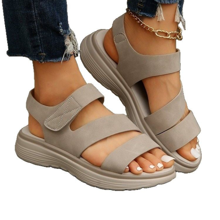 Damen Komfort-Sandalen mit verstellbaren Klettbandagen und ergonomischer Dämpfung Drune