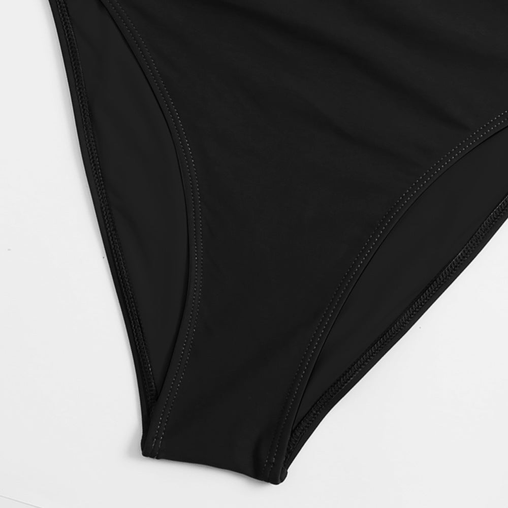 Damen Einteiliger Badeanzug mit tiefem V-Ausschnitt und verstellbaren Trägern Drune