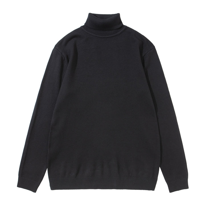 Unisex Rollkragenpullover aus feinem Feinstrick mit geripptem Kragen und überschnittener Schulter Drune