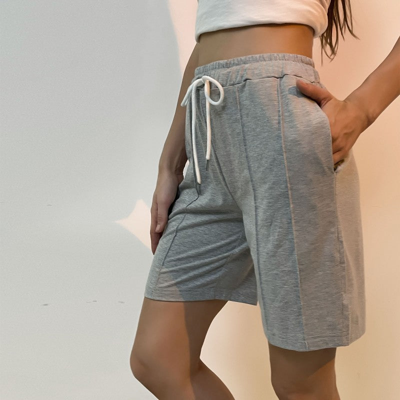 Damen Baumwoll-Shorts mit elastischem Bund und praktischen Taschen Drune